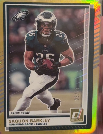 2022 Donruss Saquon Barkley #05/25 — front