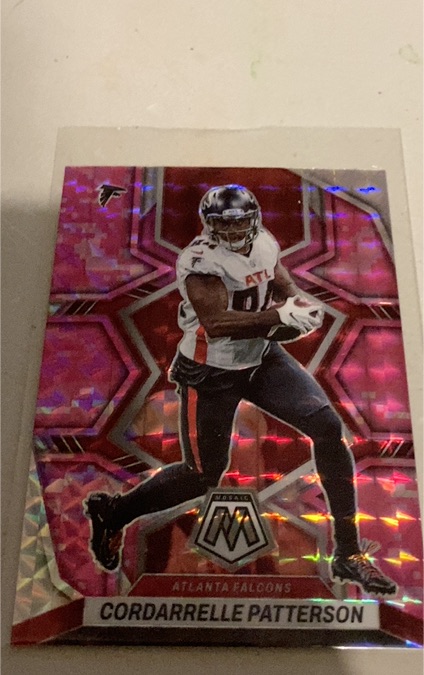 2022 Panini Mosaic Football Pink Camo Prizm #008 Cordarrelle Patterson — front