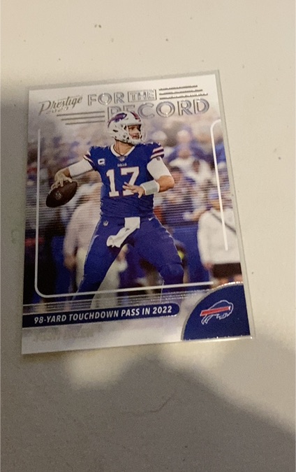 2023 Panini Prestige For the Record #2 Josh Allen — front