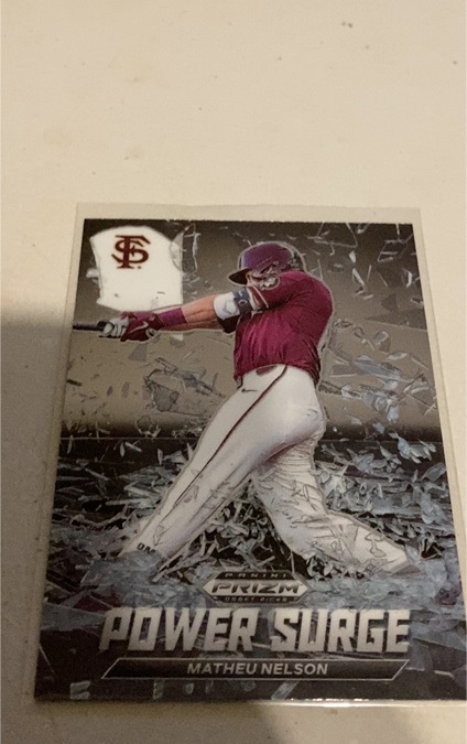 2021 Panini Prizm Draft Picks Power Surge #PS-MN Matheu Nelson — front