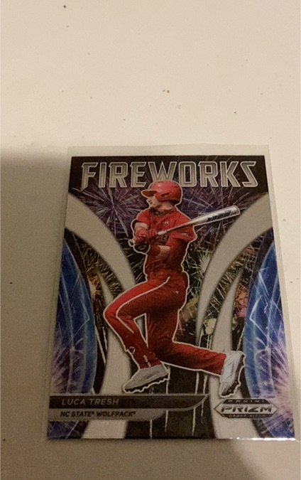 2021 Panini Prizm Draft Picks Fireworks #F-LT Luca Tresh — front