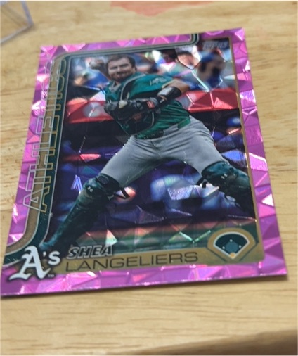 2025 Topps Series 1 Pink Diamante #158 Shea Langeliers — front