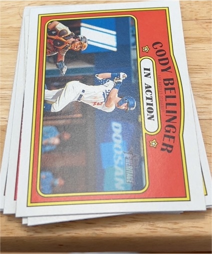 1972 Topps #40 Cody Bellinger In Action — front