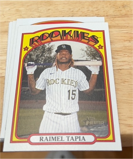 2021 Topps Heritage #469 Raimel Tapia — front