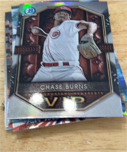 2025 Bowman Chrome #VIP-7 Chase Burns — front
