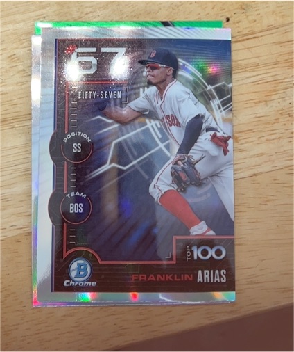 2025 Bowman Chrome Scouts Top 100 #BTP-57 Franklin Arias — front