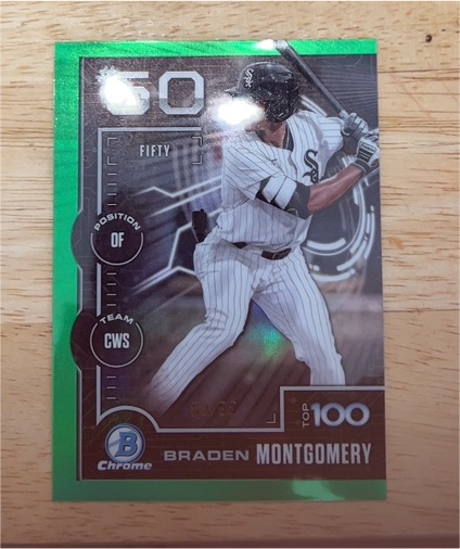 2025 Bowman Chrome Top 100 #50 Braden Montgomery — front