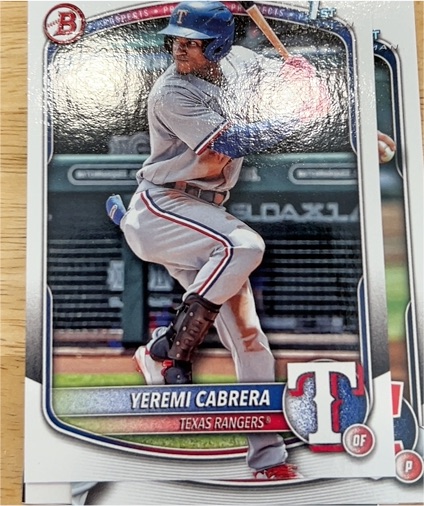 2025 Bowman #BP-146 Yeremi Cabrera — front