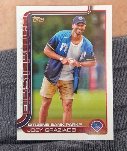 2025 Topps Series 2 #FP2-1 Joey Graziadei First Pitch — front