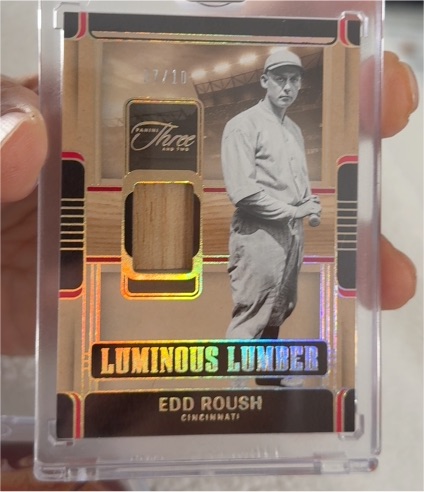 2025 Panini Three and Two Luminous Lumber #Edd Roush — front