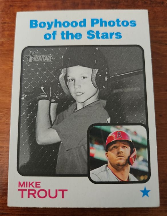 2022 Topps Heritage #341 Mike Trout — front