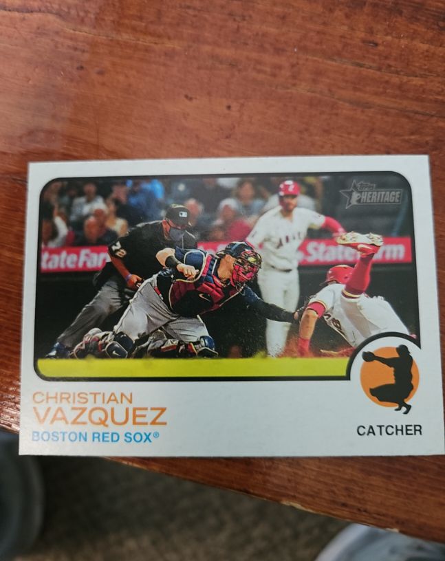 2022 Topps Heritage #213 Christian Vazquez — front