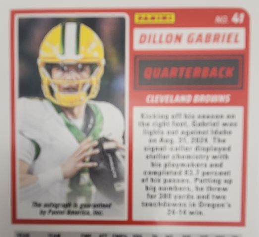 2021 Panini #41 Dillon Gabriel — front