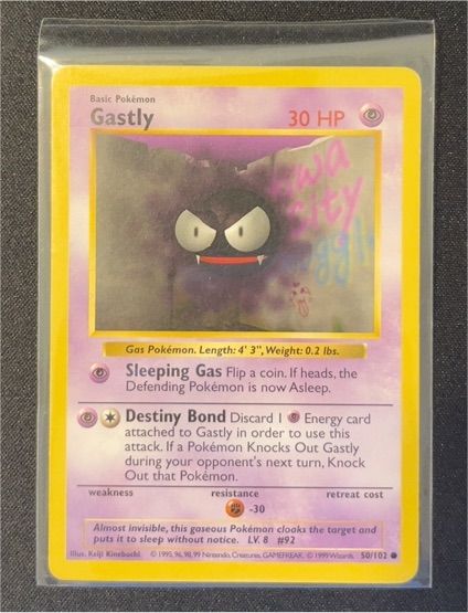 1999 Pokemon Base Set #50 Gastly — front