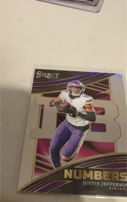 2023 Panini Select Numbers #NMB-JJE Justin Jefferson — front