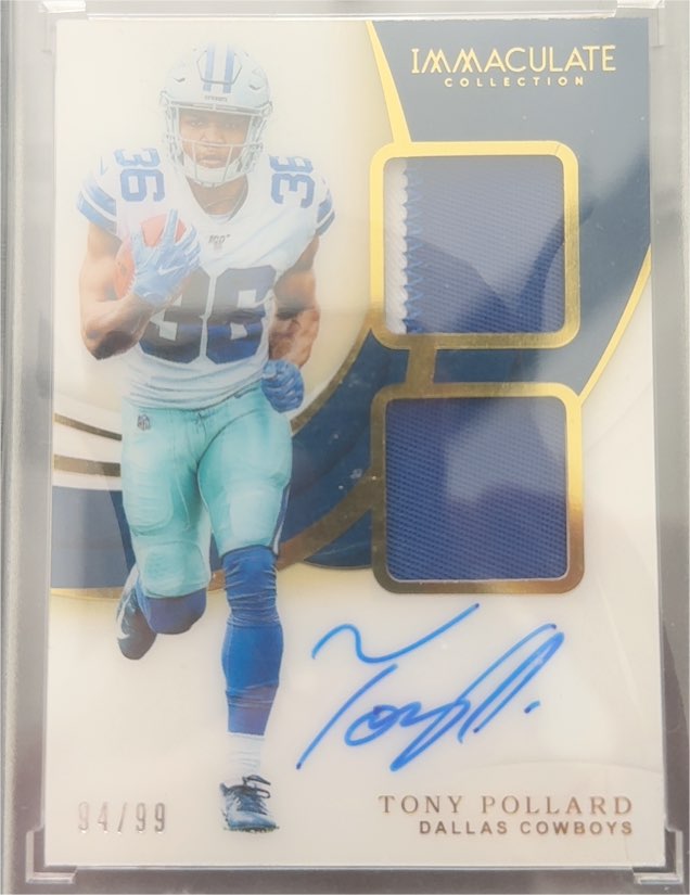 2019 Panini Immaculate Collection #TP Tony Pollard — front