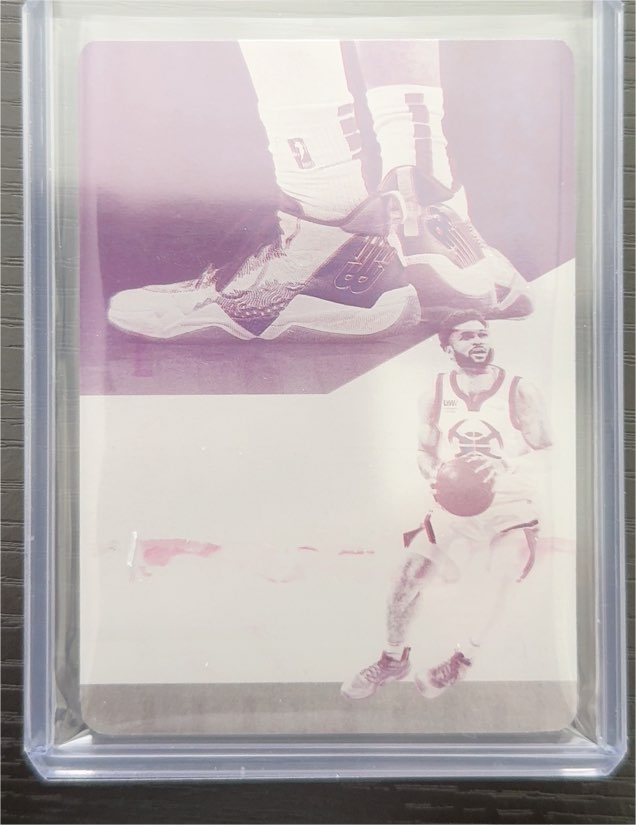 2022-23 Panini Noir Michael Porter Jr. Magenta Printing Plate 1/1 — front