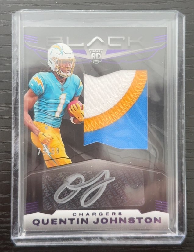 2023 Panini Black #220 Quentin Johnston — front
