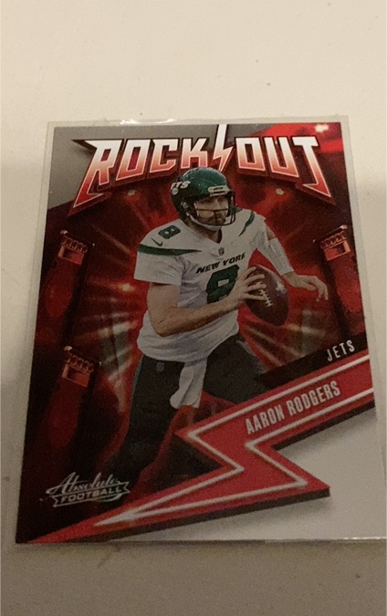 2023 Panini Absolute Football #15 Aaron Rodgers Rock Out — front