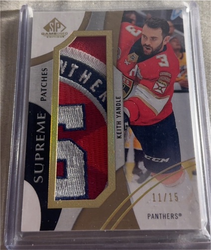 2019-20 Upper Deck SP Game Used Supreme Patches #Supreme Patches Keith Yandle — front