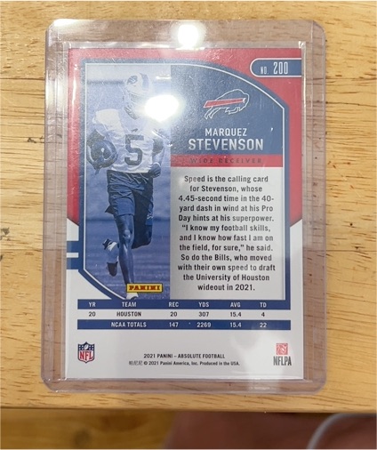 2021 Panini Absolute Football #200 Marquez Stevenson — front