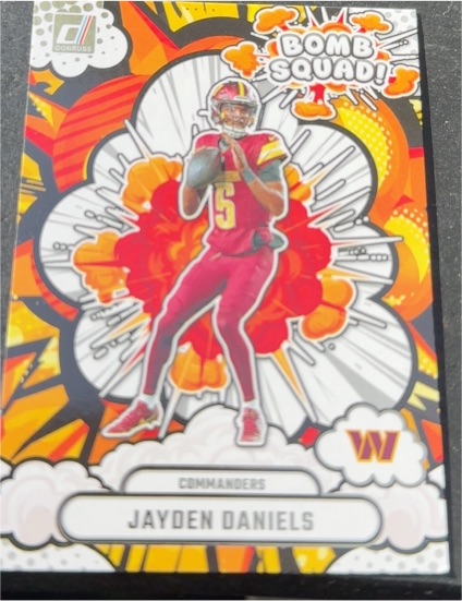 2025 Panini Donruss #BS-JDS Jayden Daniels Bomb Squad — front
