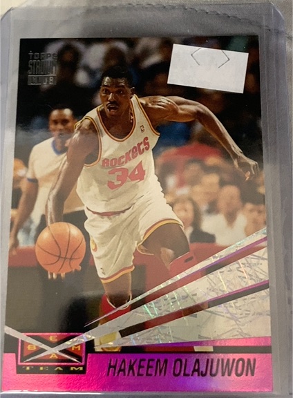 1993-94 Topps Stadium Club Beam Team #12 Hakeem Olajuwon — front