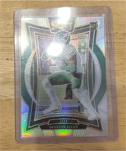 2024 Panini Select #10 Braelon Allen Silver Prizm Die Cut — front