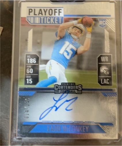 2024 Panini Contenders Playoff Ticket #110 Ladd McConkey — front