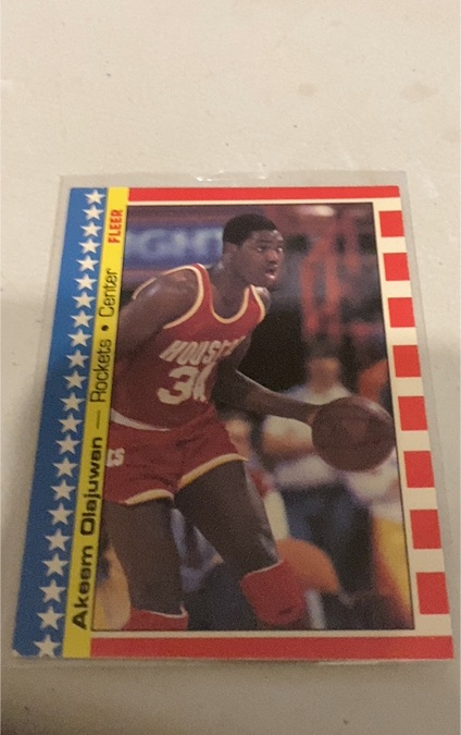 1987-88 Fleer #3 Akeem Olajuwon — front