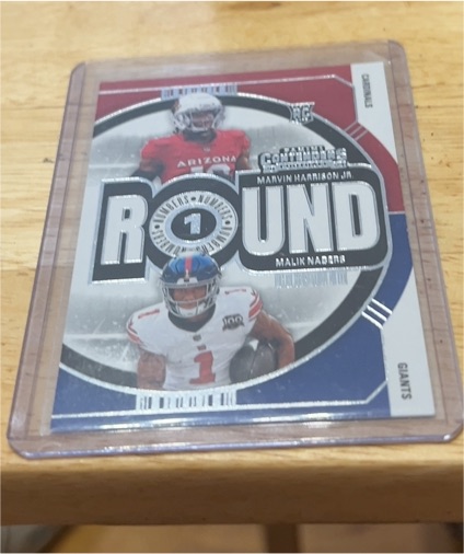 2024 Panini Contenders Round Numbers #2 Marvin Harrison Jr and Malik Nabers — front