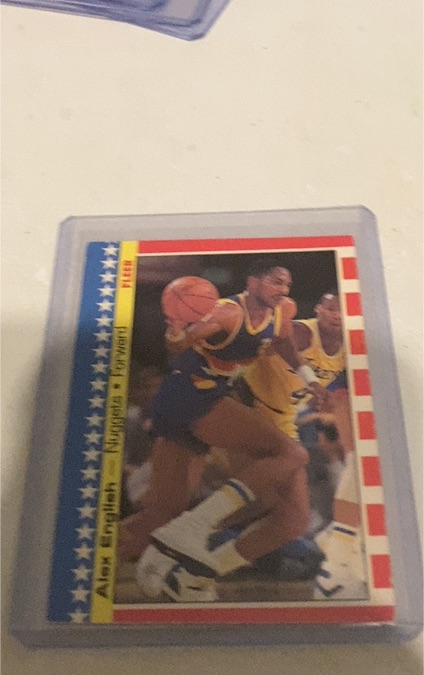 1987-88 Fleer Sticker #11 Alex English — front