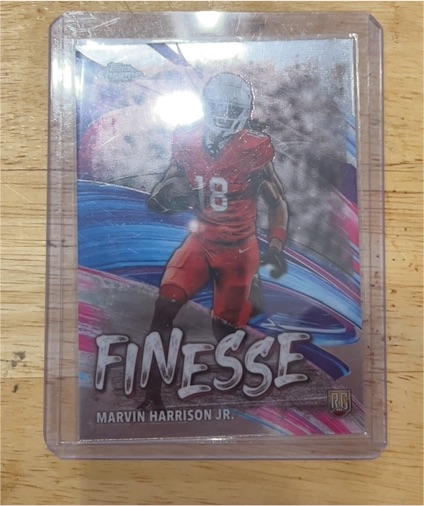 2024 Topps Chrome #F-5 Marvin Harrison Jr. Finesse Refractor Rookie Card — front