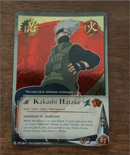 2002 Naruto CCG #192 Kakashi Hatake — front