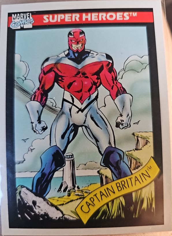 1990 Impel Marvel Universe #40 Captain Britain — front