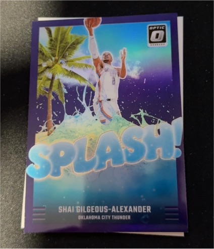 2024-25 Panini Donruss Optic Splash Purple Prizm #6 Shai Gilgeous-Alexander — front
