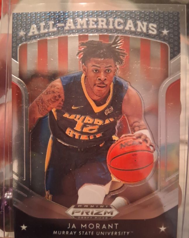 2019-20 Panini Prizm Draft Picks #44 Ja Morant All-Americans Silver Prizm Rookie Card — front