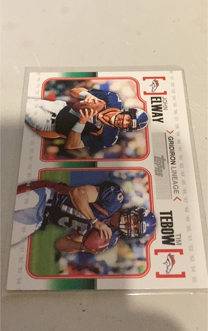 2010 Topps Gridiron Lineage #GL-ET John Elway / Tim Tebow — front