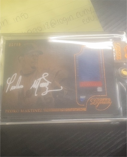 2014 Topps Dynasty Patch Autograph #AP-PM Pedro Martinez — front