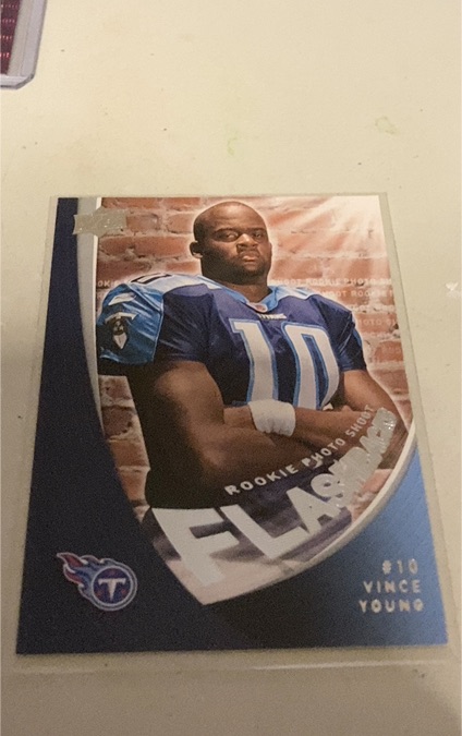2008 Upper Deck Rookie Exclusives #RPSF27 Vince Young Photo Shoot Flashbacks — front