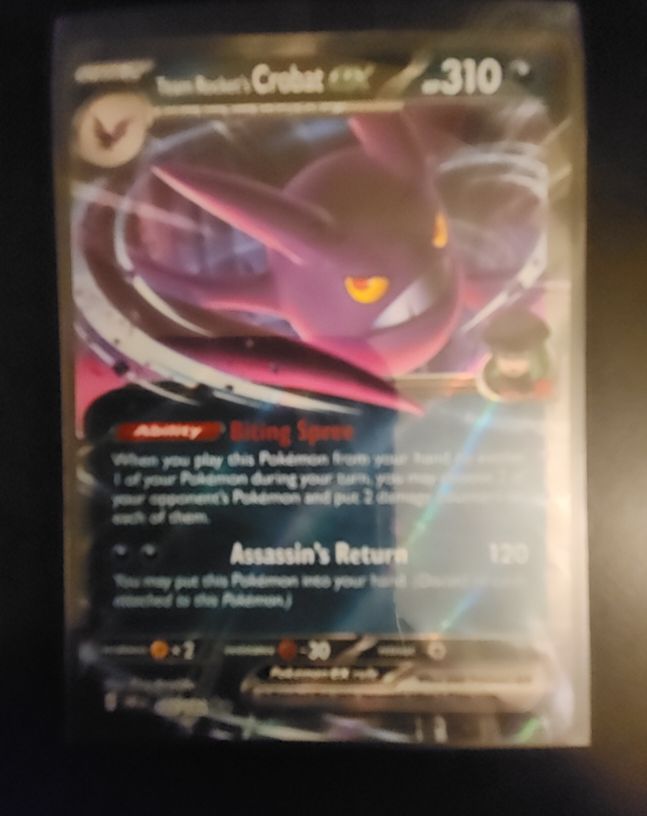 2025 Pokémon Team Rocket's Crobat ex #122 — front