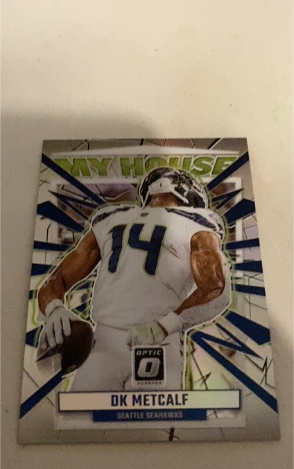 2023 Panini Donruss Optic #8 DK Metcalf My House Silver Prizm — front