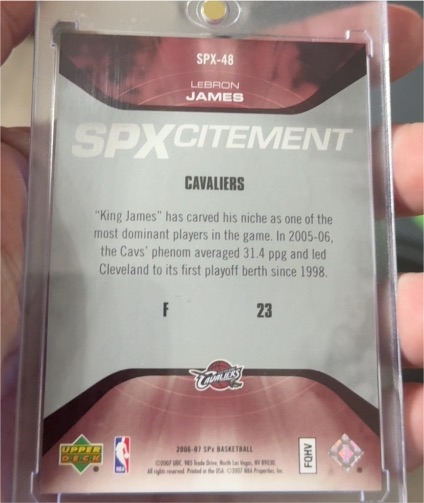 2006-07 Upper Deck SPx SPXcitement #SPX-48 LeBron James — front