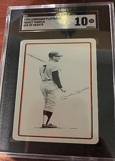 1978 Landsman Playing Cards #ACE Mickey Mantle — front