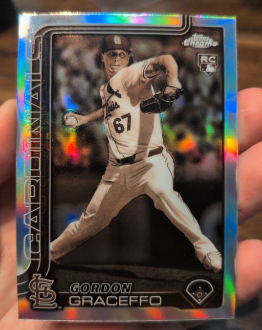 2025 Topps Chrome #256 Gordon Graceffo Sepia Refractor — front