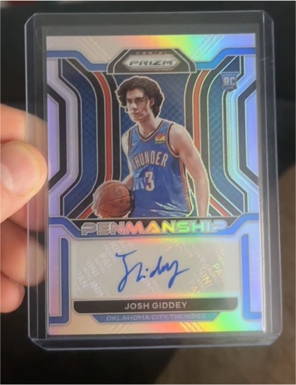 2021-22 Panini Prizm Penmanship #PM-JGI Josh Giddey — front