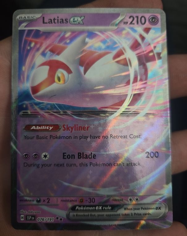 2022 Pokémon SV08: Surging Sparks #076 Latias ex — front