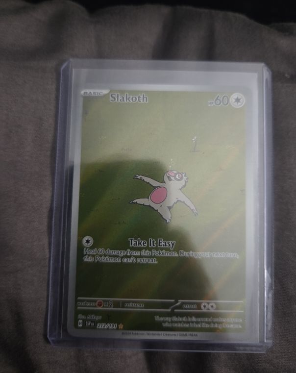 2024 Pokémon SV08 Surging Sparks #212 Slakoth Illustration Rare — front