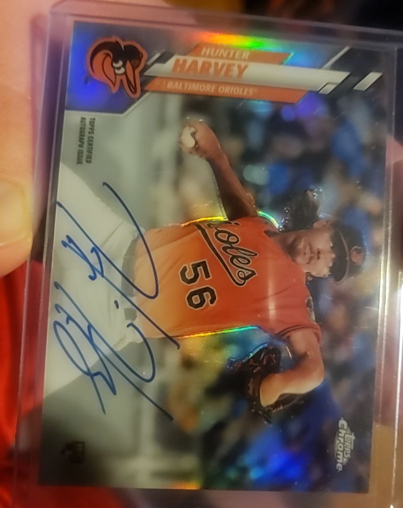 2020 Topps Chrome #RA-HH Hunter Harvey Rookie Autographs — front