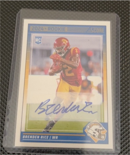 2024 Score #364 Brenden Rice Rookie Autograph — front